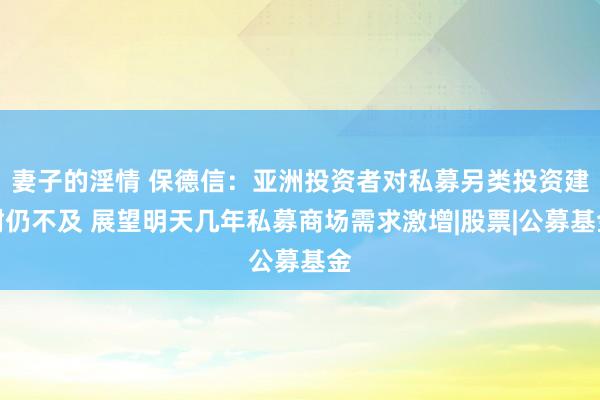 妻子的淫情 保德信：亚洲投资者对私募另类投资建树仍不及 展望明天几年私募商场需求激增|股票|公募基金